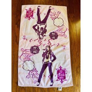 💙RARE Y2K Ready Rock Disney Hannah Montana Beach Bath Towel Miley Cyrus‎ 24x40